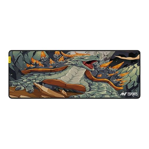 Ant Esports Golden Dragon Unique Mouse Pad Gaming Mouse Pad Extended Mouse Mat for Mouse Keyboard with Stitched Edges Waterproof Non-Slip Base Mousepads for Office Home Shop Gaming Extra Large_Gold