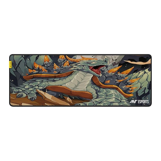 Ant Esports Golden Dragon Unique Mouse Pad Gaming Mouse Pad Extended Mouse Mat for Mouse Keyboard with Stitched Edges Waterproof Non-Slip Base Mousepads for Office Home Shop Gaming Extra Large_Gold