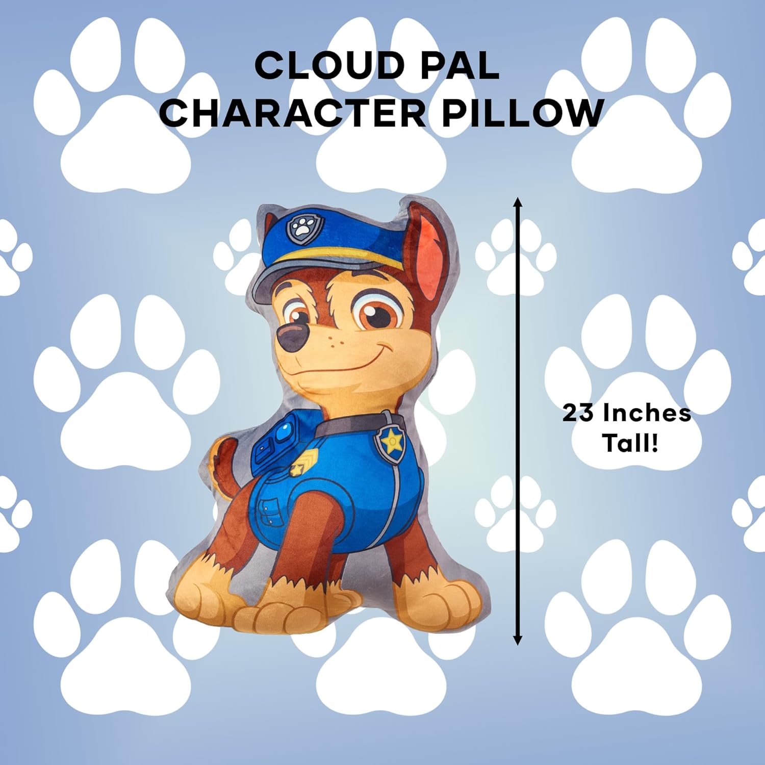Northwest Paw Patrol Cloud Pal Character Pillow, 23", Chase