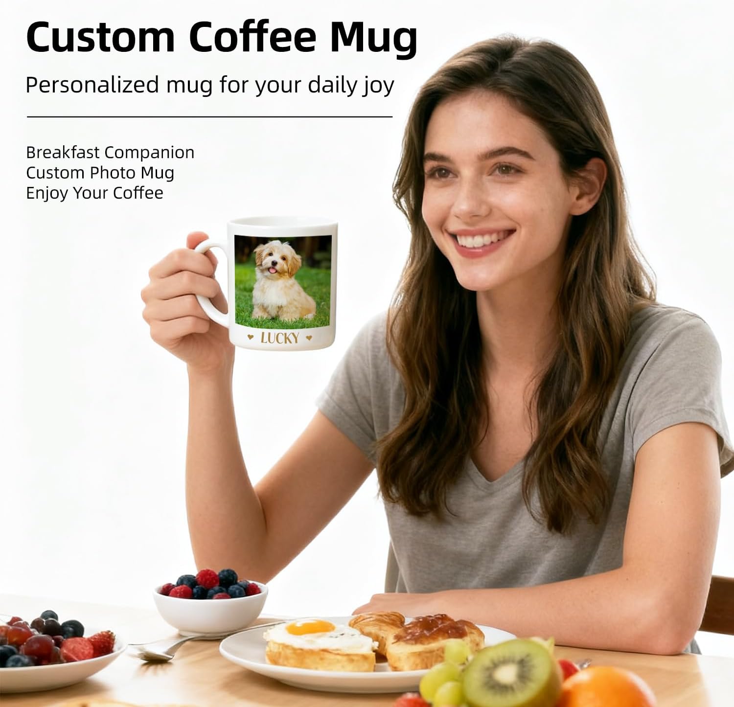 Custom Coffee Mug, Personalized Ceramic Mug for Gifts Customizable Coffee Cups with Pictures Novelty Personalized Mugs for Men Women (Pink) - Image 6