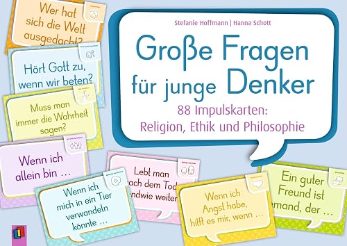 Große Fragen für junge Denker: 88 Impulskarten: Religion, Ethik und Philosophie