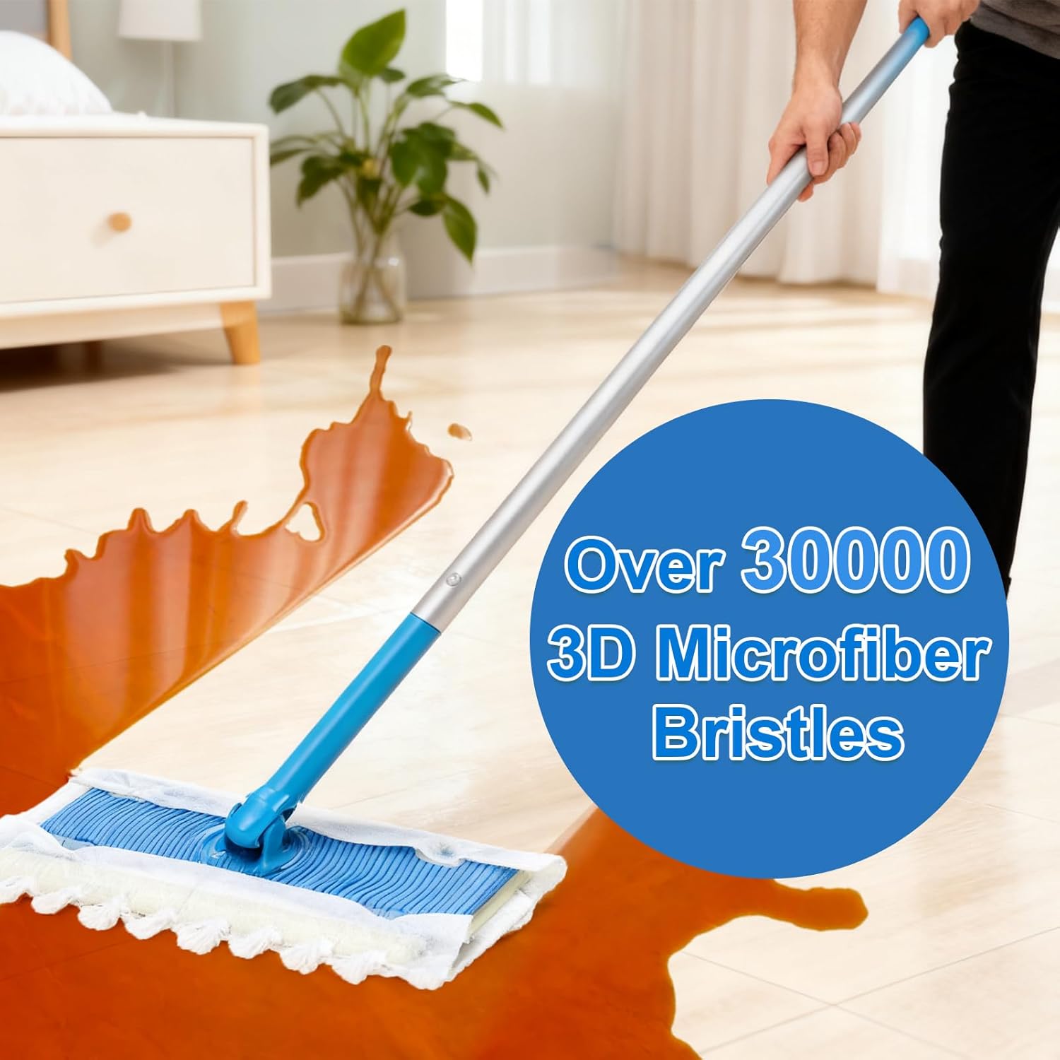 100Pcs Heavy Duty Dry Sweeping Cloths Replacement for Swiffer Mop, Microfiber Duster Mop Pad Refills, Disposable for Hardwood and Multi-Surface Cleaning