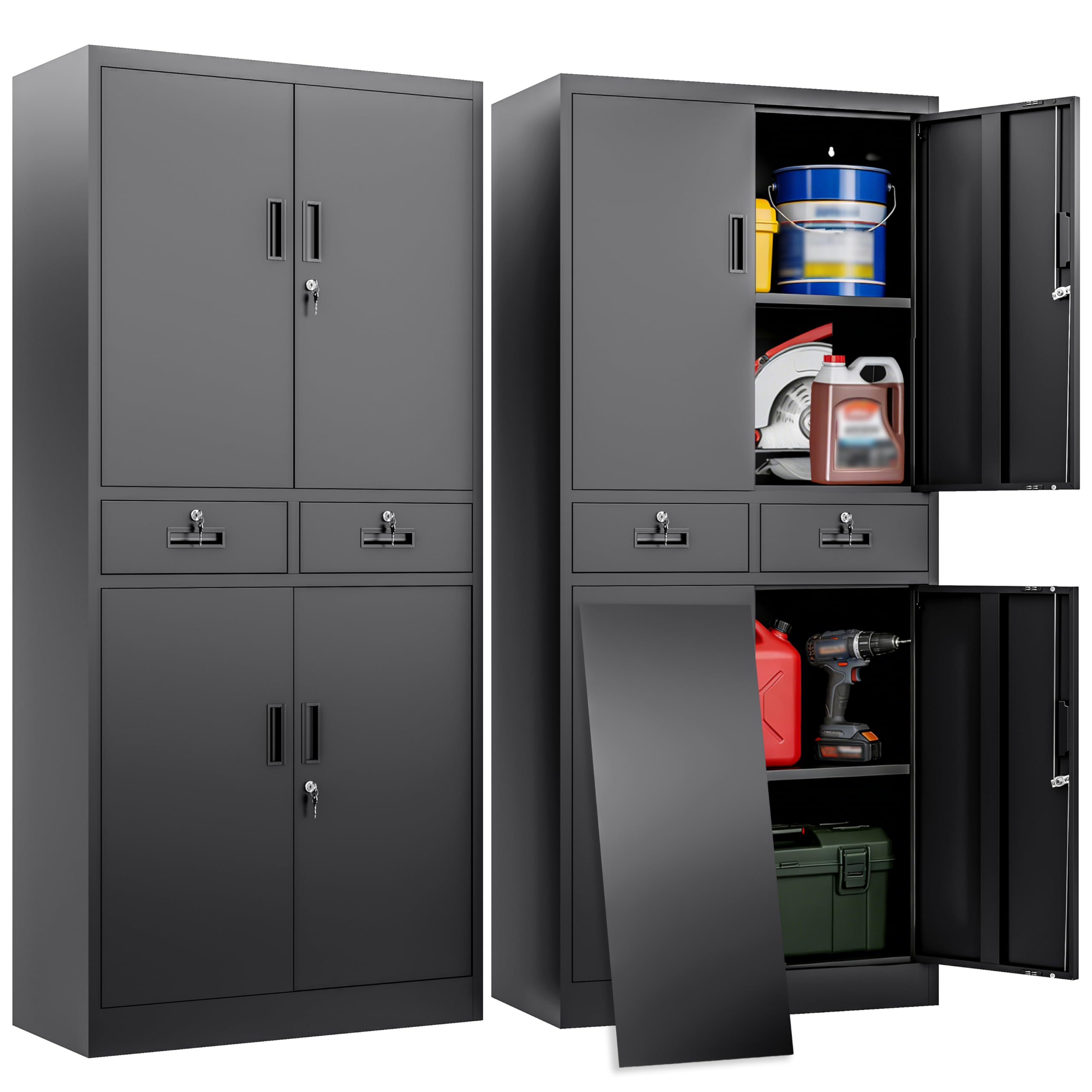 BESFUR Metal Garage Storage Cabinet