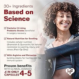 HealFast Surgery & Injury Recovery Supplement (Pre-Op): Quercetin, Probiotics Supplement for Wound, Liposuction, Tummy Tuck, and BBL Post Surgery Supplies