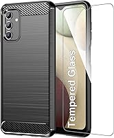 Vista 1 de GSDCB Funda para Samsung Galaxy A04S, Samsung Galaxy A13 5G, Samsung Galaxy A13 4G, con protector de pantalla de vidrio templado, textura cepillada