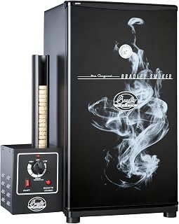 Bradley Smoker BS611 Original 4-Rack Electric Vertical Smoker - 9 Hours Smoke, Large Capacity BBQ