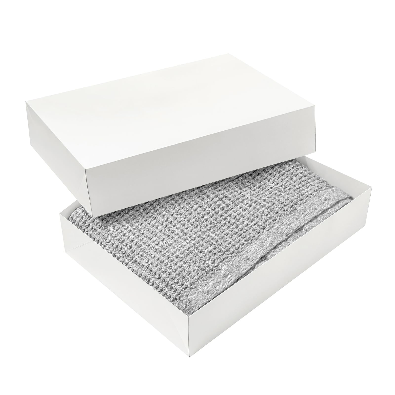 Mefleet Lot de 10 grandes boîtes cadeaux très profondes de 48,3 x 35,6 x 10,2 cm avec couvercles, boîtes pour chemises, vêtements, peignoirs, pulls pour cadeaux de Noël, vacances, emballage cadeau