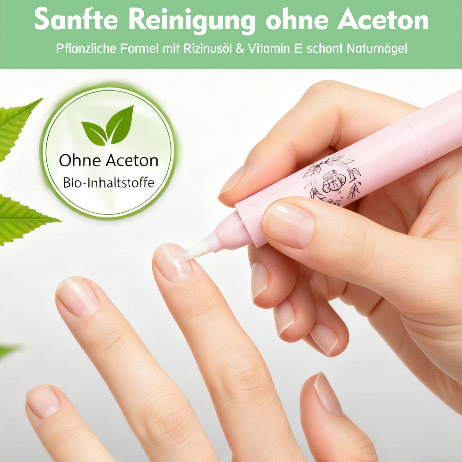 2 penne correttive per unghie, con punte in cotone sostituibili, facili da correggere per sporgenze e unghie francesi, ideali per la casa e i saloni di unghie