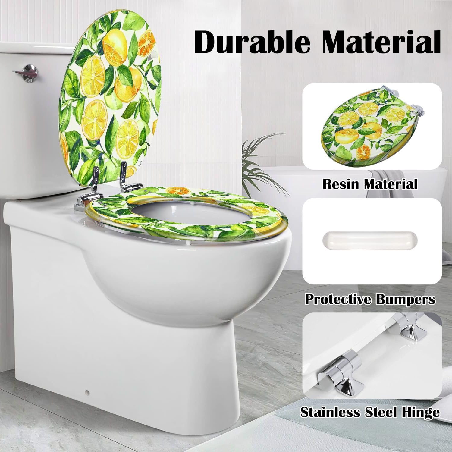 Sedile WC allungato per bagno