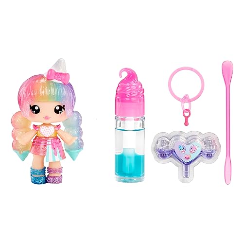 Yummiland Lip Gloss Doll: Mystery Color Change - Stephie Snowcone: Include 1 Bambola, Lucidalabbra Fai da Te + Portachiavi Rimovibile, Gioco cosmetico. Collezionabile. età 4+