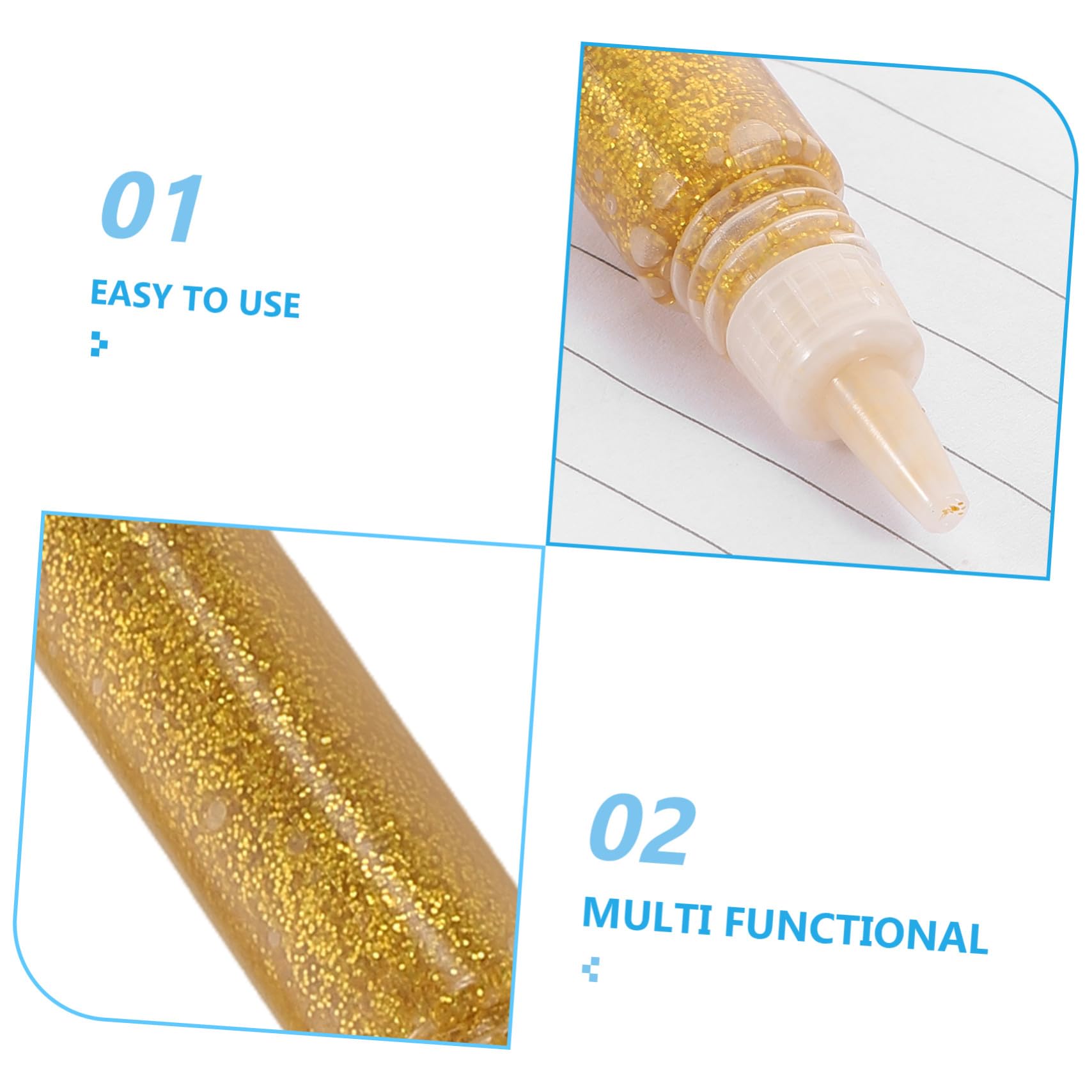 Gold Glitzer Klebestift für Kinder zum Zeichnen und Konturieren