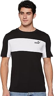 PUMA Mens ESS BLOCK Tee Green Moon Classic