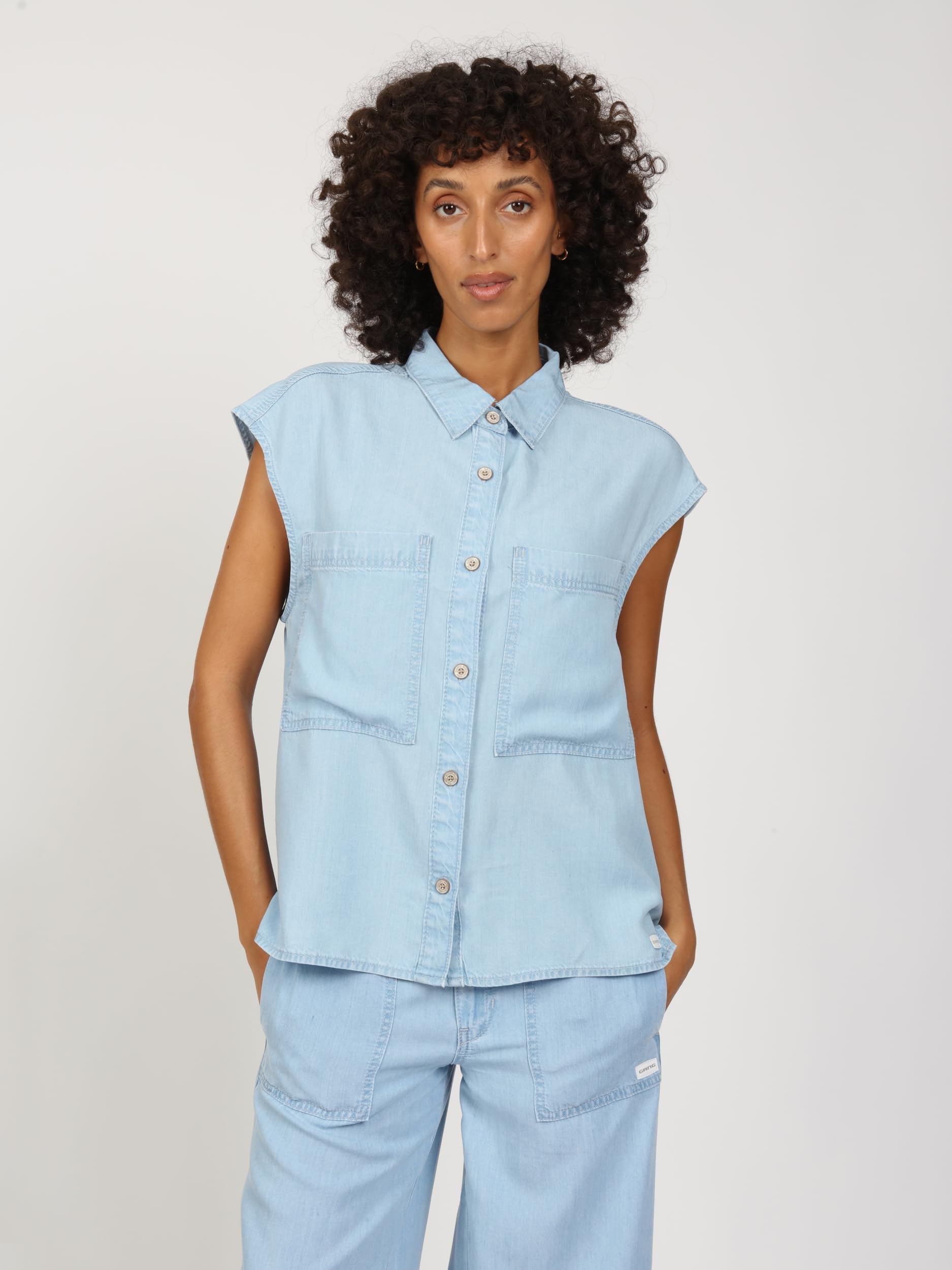 Gang 94ROSA Shirt - Jeansbluse ärmellos - Damenbluse