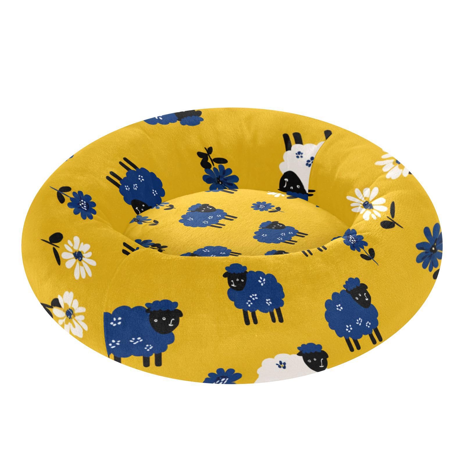 Lit antidérapant pour chien et chat M panier scandinave