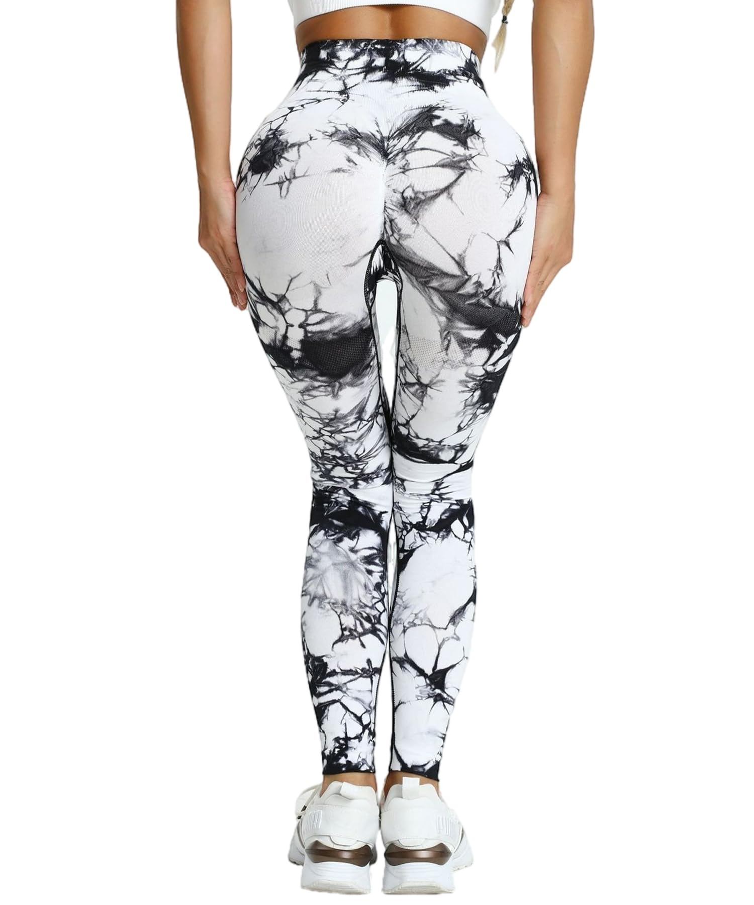 Merlvida Leggins Sportivi Donna Vita Alta Leggings Push Up Pantaloni Palestra Controllo della Pancia Anticellulite Pantacollant Opaco Elastici Tuta Collant Abbigliamento Sportivo Donna Yoga Fitness