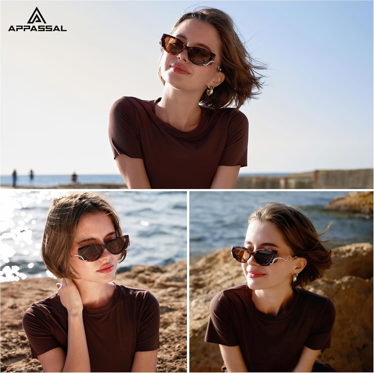 Retro Y2K Snake Sunglasses for Women Chic Cat Eye 90s Sunnies Narrow Trendy Sun Glasses AP3667 - Image 3