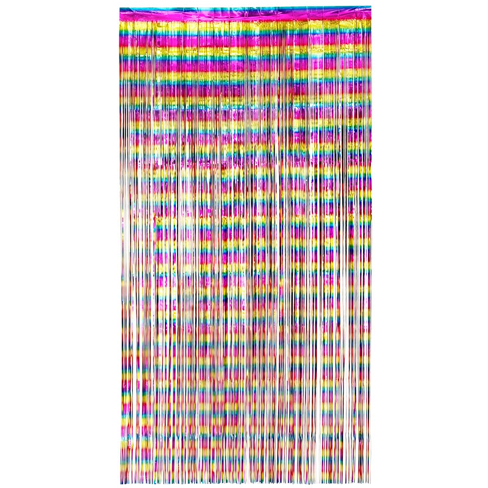 Boland - Metallic Foil Curtain Size 200 x 100 cm Tinsel Shiny Door Curtain Decoration Photo Backdrop Party Disco Theme Party