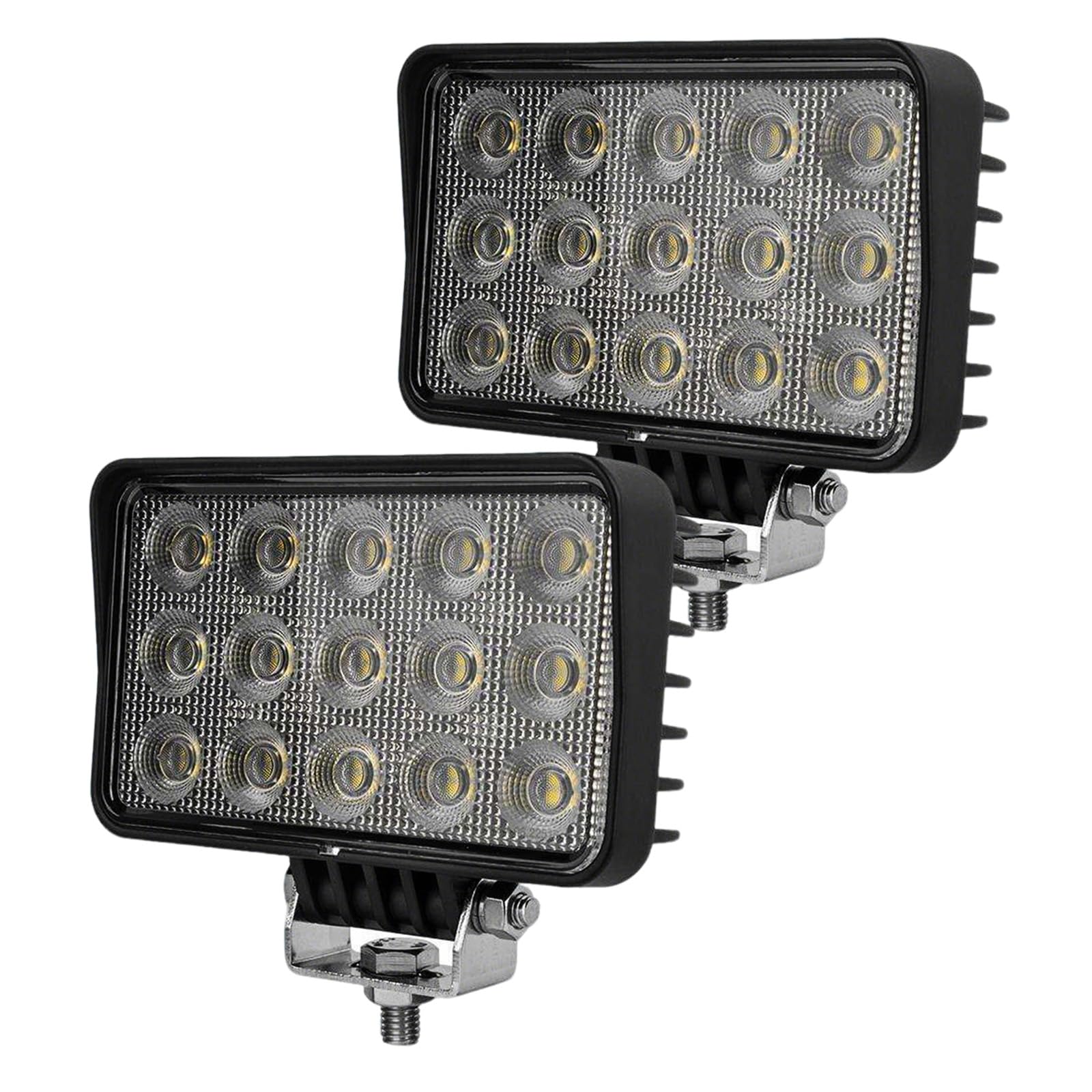 Lampzone 120W LED Work Lights for Truck, 2Pcs 6 Inch 10400LM LED Tractor Lights, 12V/24V Off Road Lights for Truck, Trailer, ATV, Excavator