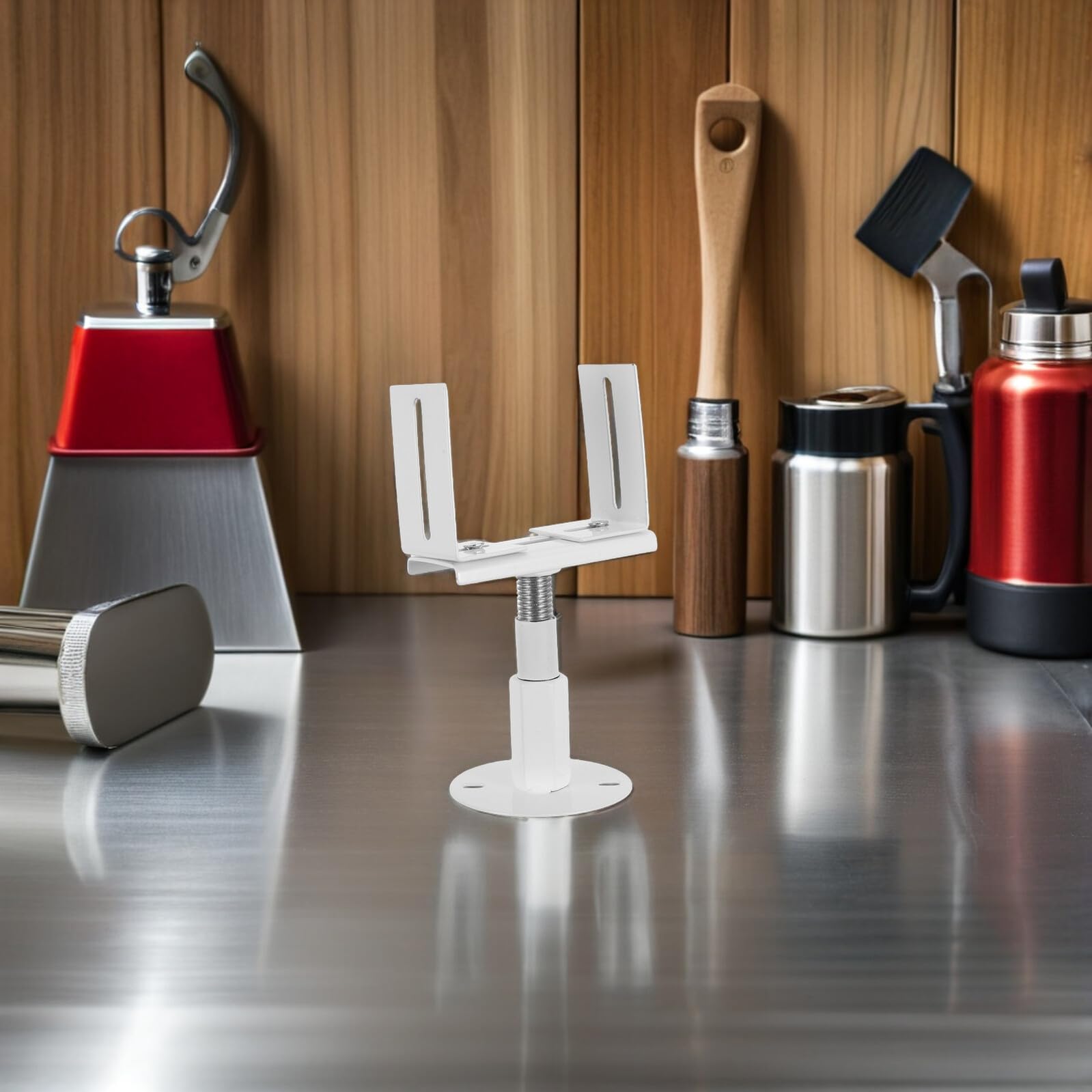 Soporte para Radiador Ajustable de Plástico y Acero, Base Estable Altura Regulable para Calefacción en Espacios Comerciales y Oficinas