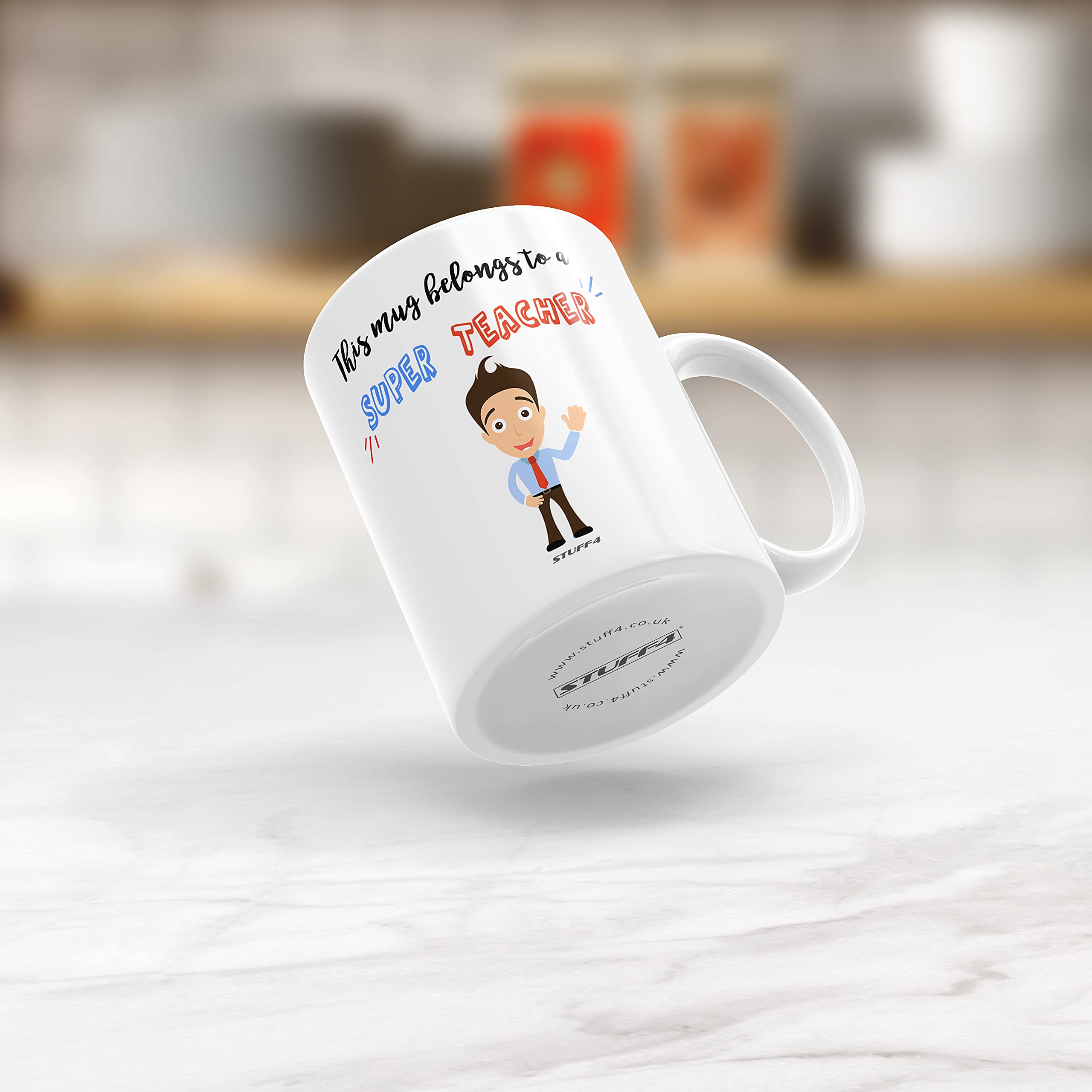 Stuff4 This Mug Belongs to A Super Teacher, 11oz Ceramic Dishwasher Safe Premium Mugs, Thank You Teacher Gifts, Cute Gifts - Image 4
