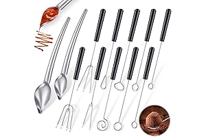 Patelai Chocolate Dipping Tools & Decorating Spoon Set for Bakers