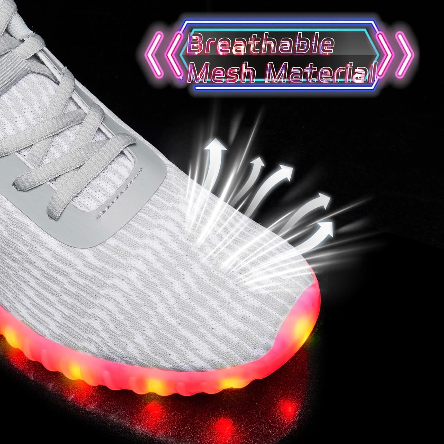 Light Up Shoes for Women Men, LED Sneakers USB Charging Unisex Adult Glow Party Cool Dancing Shoes - Image 5