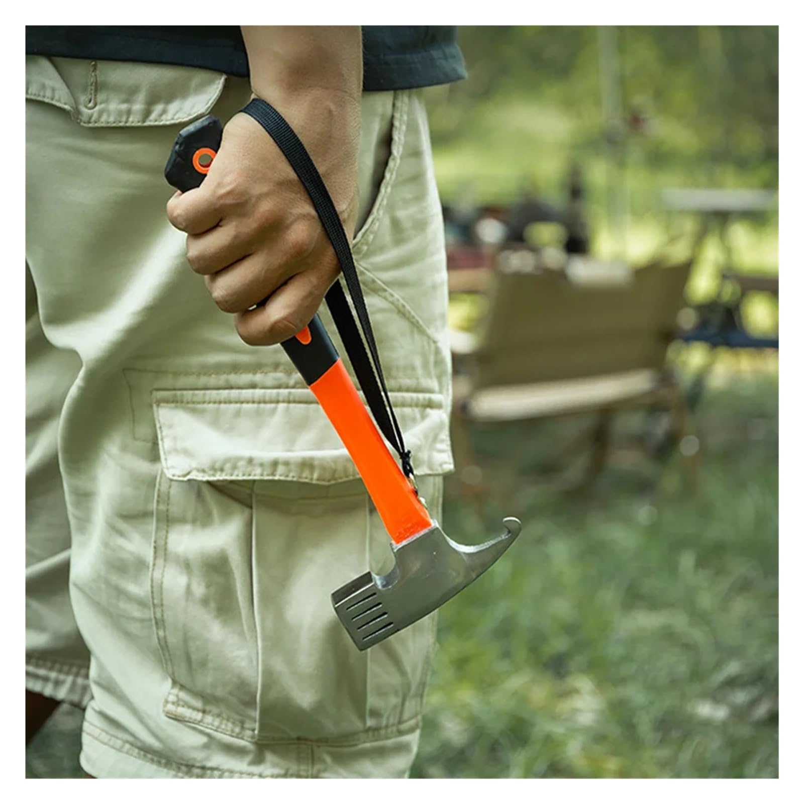 Camping Hammer 1 stücke Tragbare Carbon Stahl Camping Zelt Hammer Zelt Hering Stake Puller Mallet Extrator Entferner Markise Baldachin Multifunktions Werkzeug