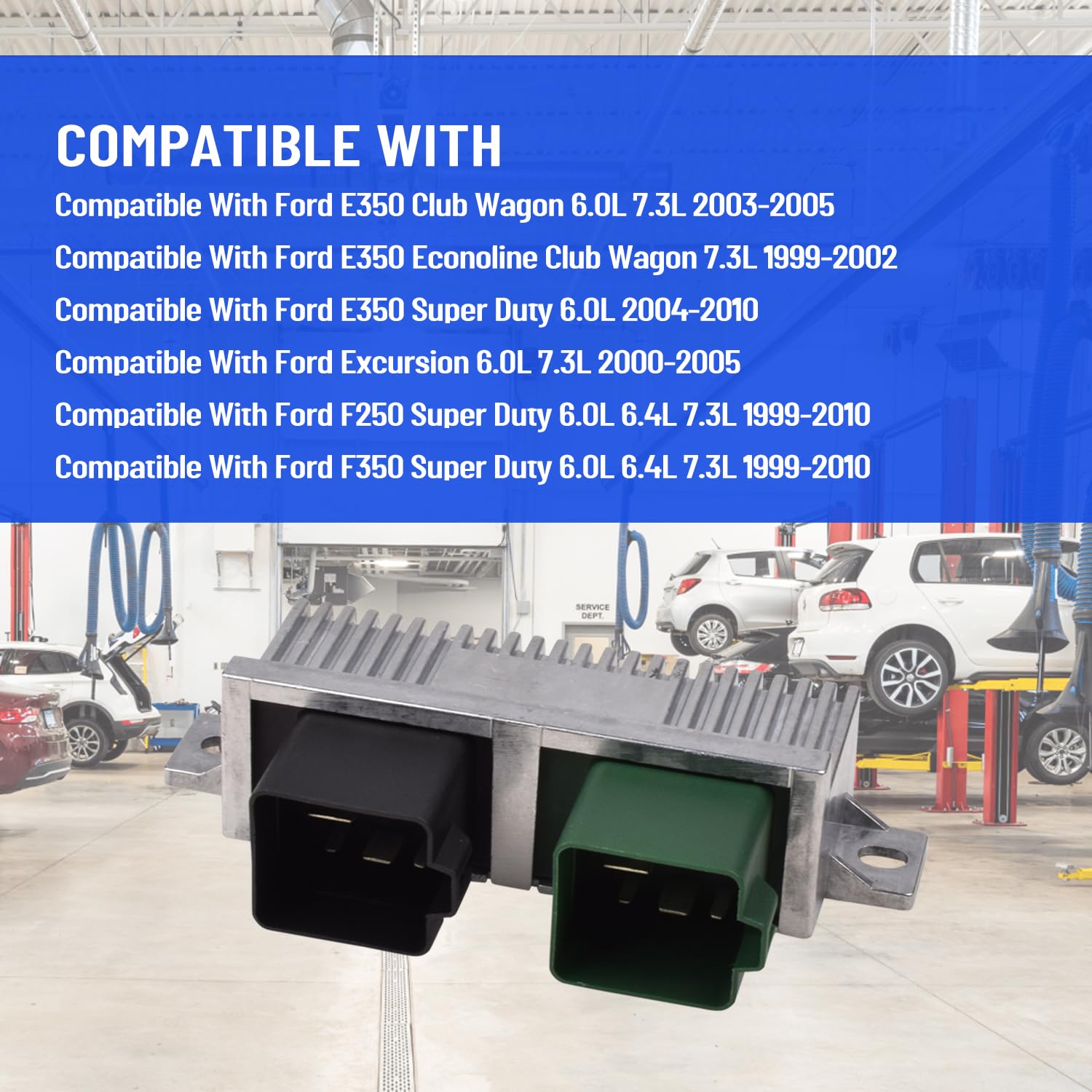 1828565C1 Diesel Glow Plug Control Module (GPCM) Compatible with Ford E-Series E-350 E-450 F-Series Super Duty 1999-2010 Replaces# YC3Z12B533AA