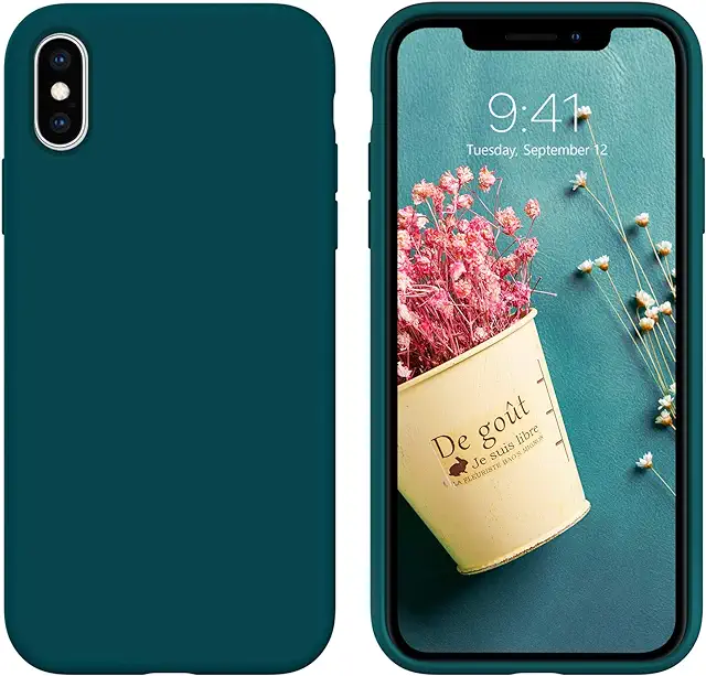 Coque iPhone X/XS Silicone Militaire Antichoc, Protection Intégrale - Vert