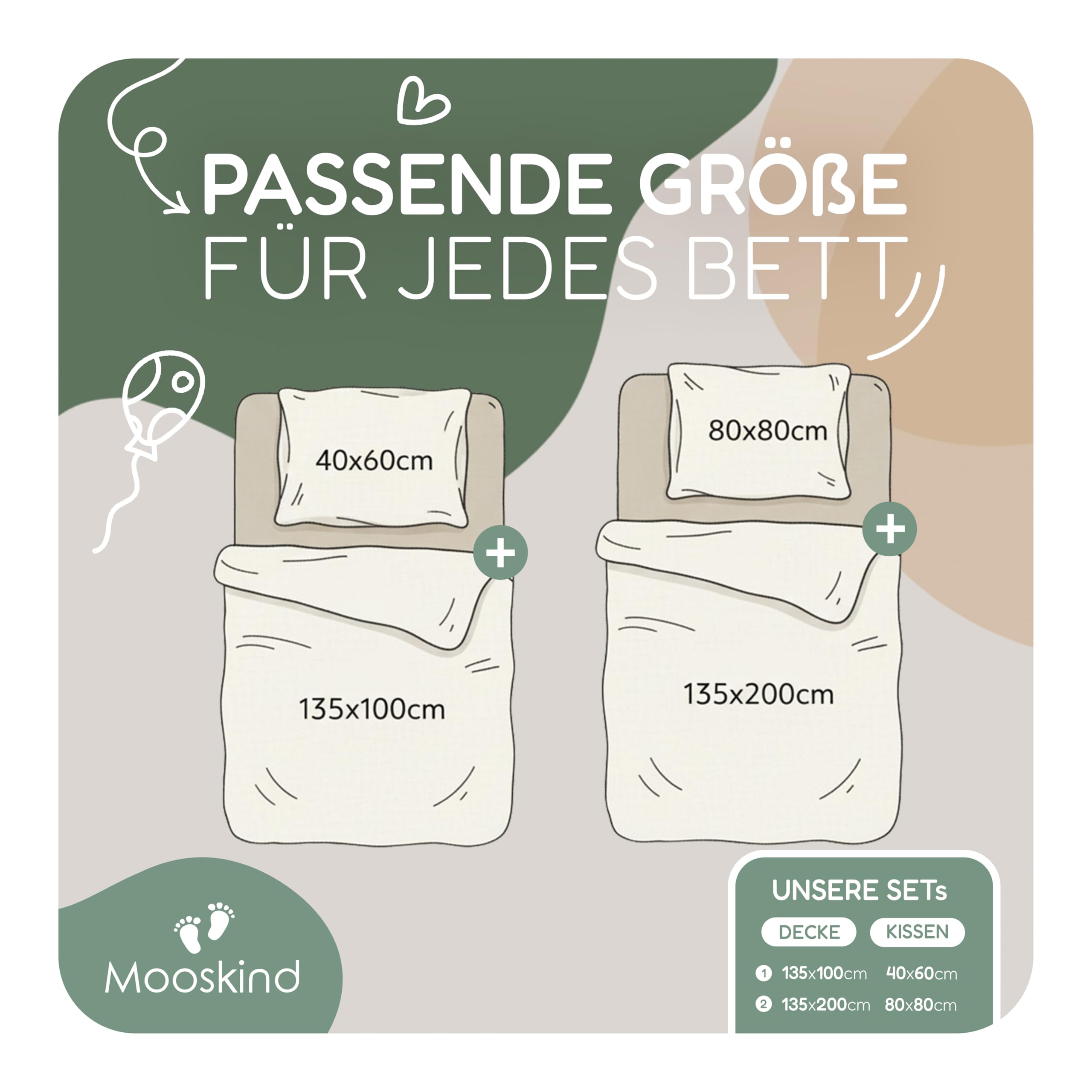 Musselin Kinderbettwäsche 200x135 cm mit Kissenbezug 80x80 cm [grau] – 100% Bio Baumwolle & Ökotex geprüft – Musselin Bettwäsche Kinder Set für Mädchen & Jungen – Made in Europe