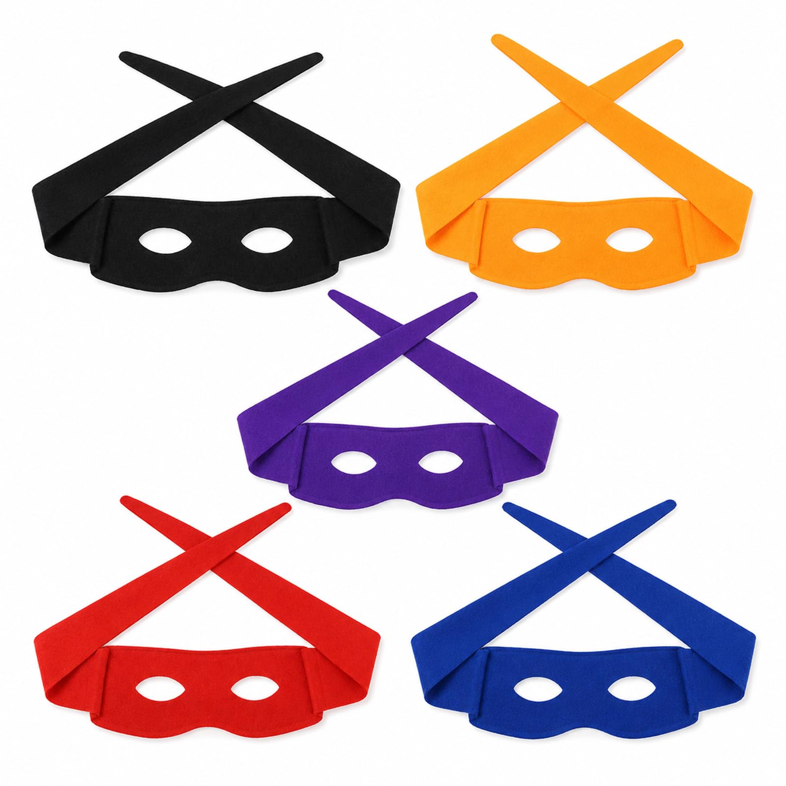 Yunvisty 5PCS Halloween Mask SuperheroTurtle & Bat Man Eye Masks Cosplay