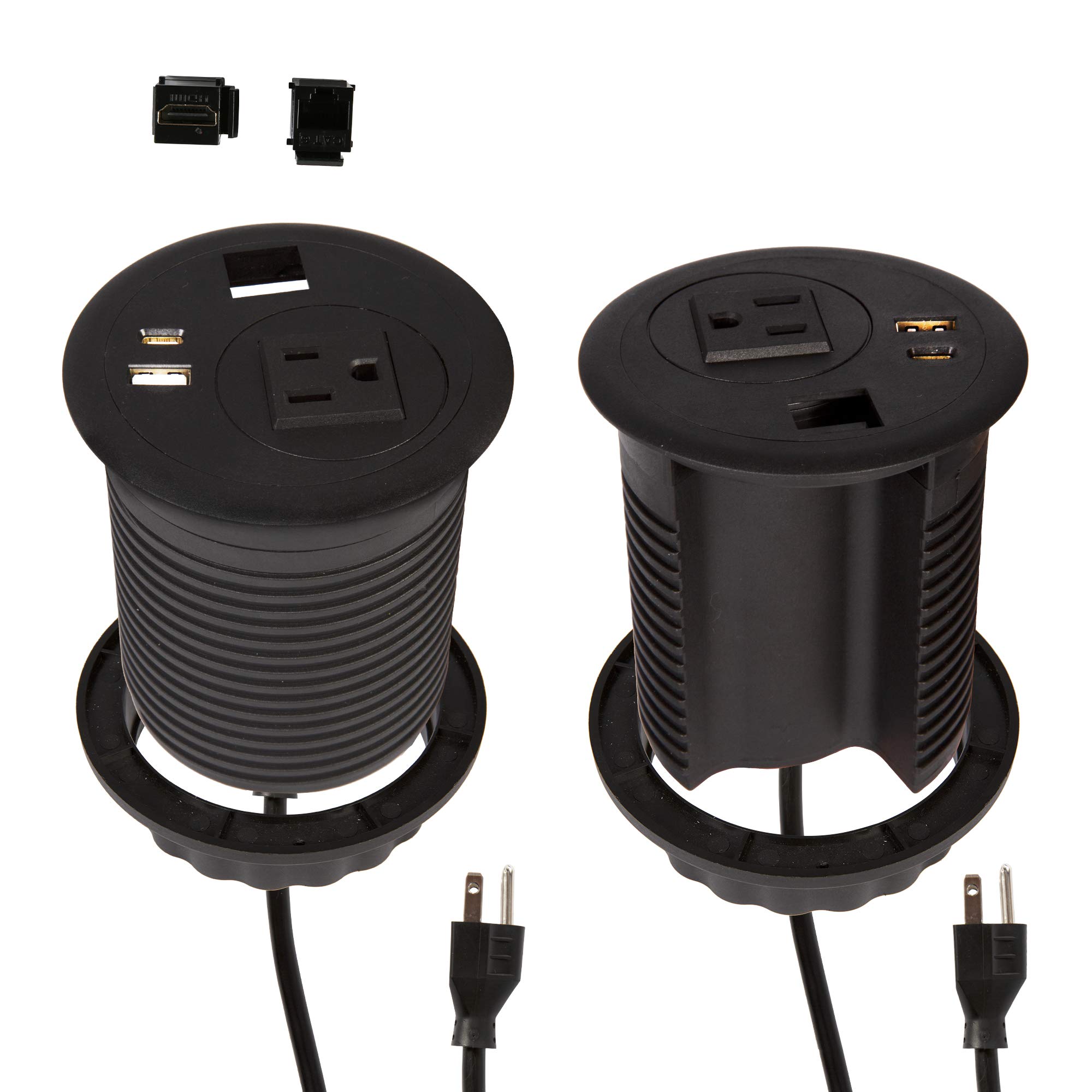 2 Pack Desktop Power Grommet With Usb Desk Recessed Power | Desertcart  Seychelles, image size:2000x2000