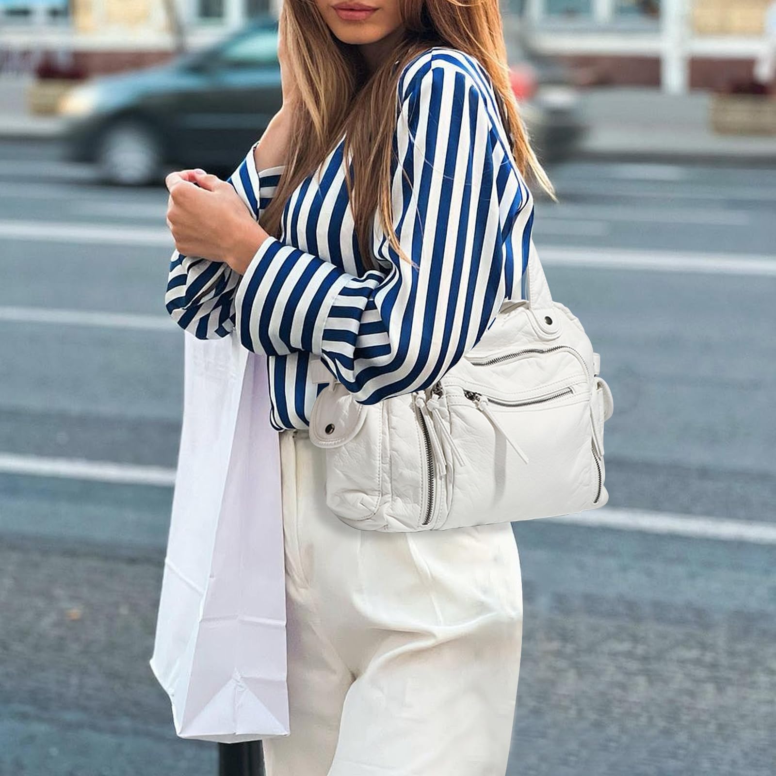 Torba na ramię multipockets crossbody dla kobiet