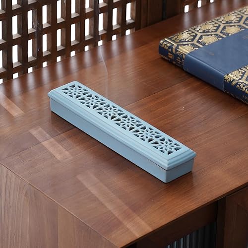 Vista 20 de CEREMONY Soporte de incienso para palos, soporte de cerámica para atrapascenizas, soporte de incienso Timkburner para meditación, yoga, spa, Palanca