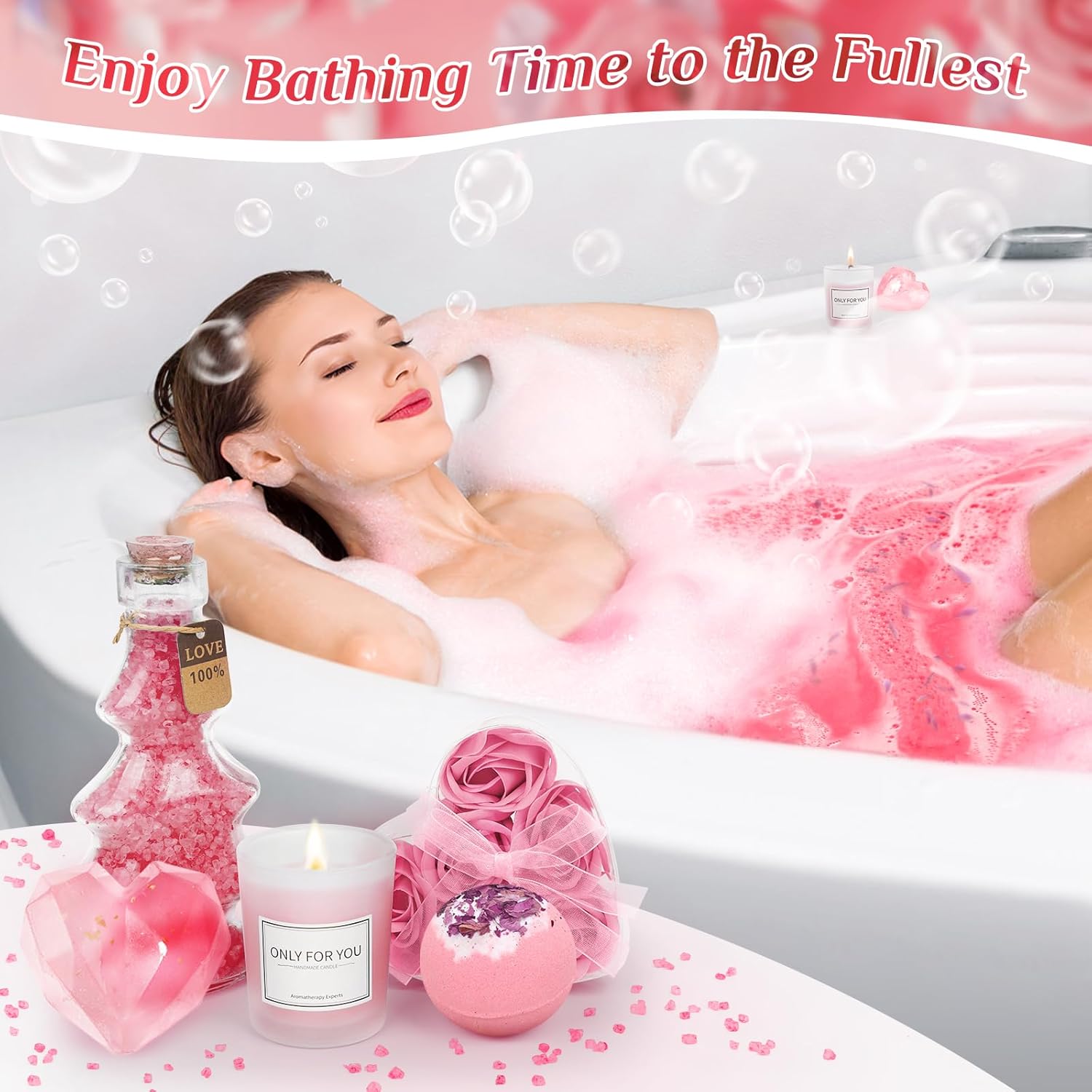 Valentines Day Gifts for Her, Self Care Get Well and Relaxing Spa Gifts Basket Care Package w/Blanket, Birthday Mothers Day Gifts for Women Mom Wife Girlfriend Sister Aunt Daughter Friends - Image 5