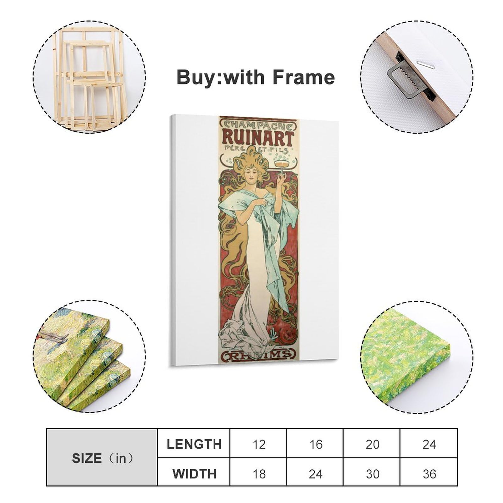 Amazon.co.jp: 「シャンパーニュ・ルイナール」Alphonse Mucha