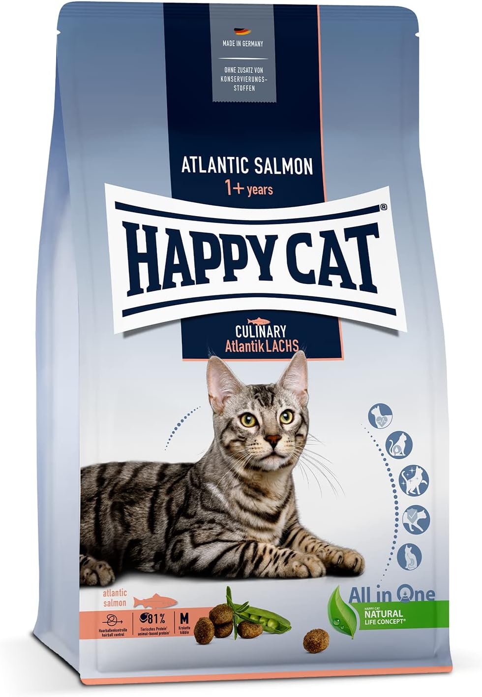 Happy Cat Culinary Atlantic Lachs Salmon 1.3Kg, Multicolor