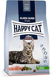 Happy Cat 70553 Culinary Adult Atlantik Salmon Dry Cat Food for Adult Cats and Hangovers 1.3 kg Content product image