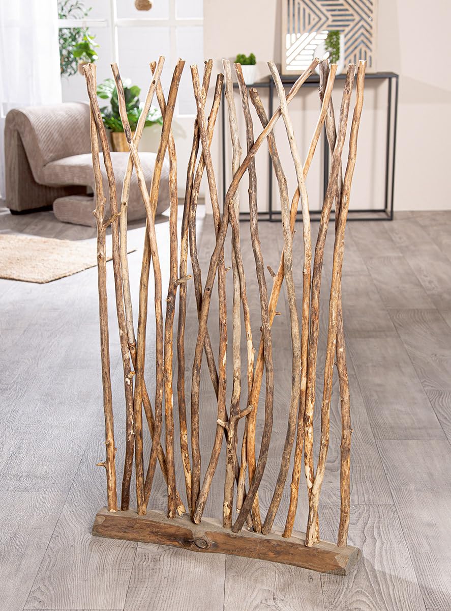 Stand relief bois naturel 60 cm pour habiller un meuble de salon moderne