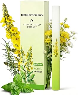 Herbal Diffuser Pen with Mullein, Thyme, Peppermint & Evening Primrose, Botanical Aromatherapy Diffuser Stick, Portable Herbal Aroma Pen, Refreshing Botanical Scent, Up to 600 Uses
