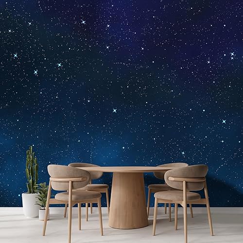 Miniatura 3 de wall26 Mural de pared grande, hermoso paisaje de la noche estrellada, papel tapiz de vinilo autoadhesivo, adhesivo de pared extraíble, 100 x 144