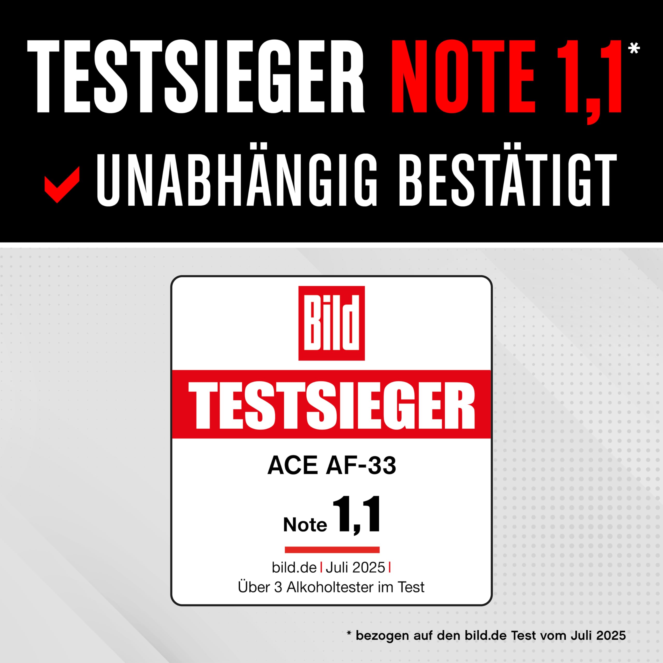 ACE AF-33 Alkoholtester 95,8% Richtigkeit TU Wien