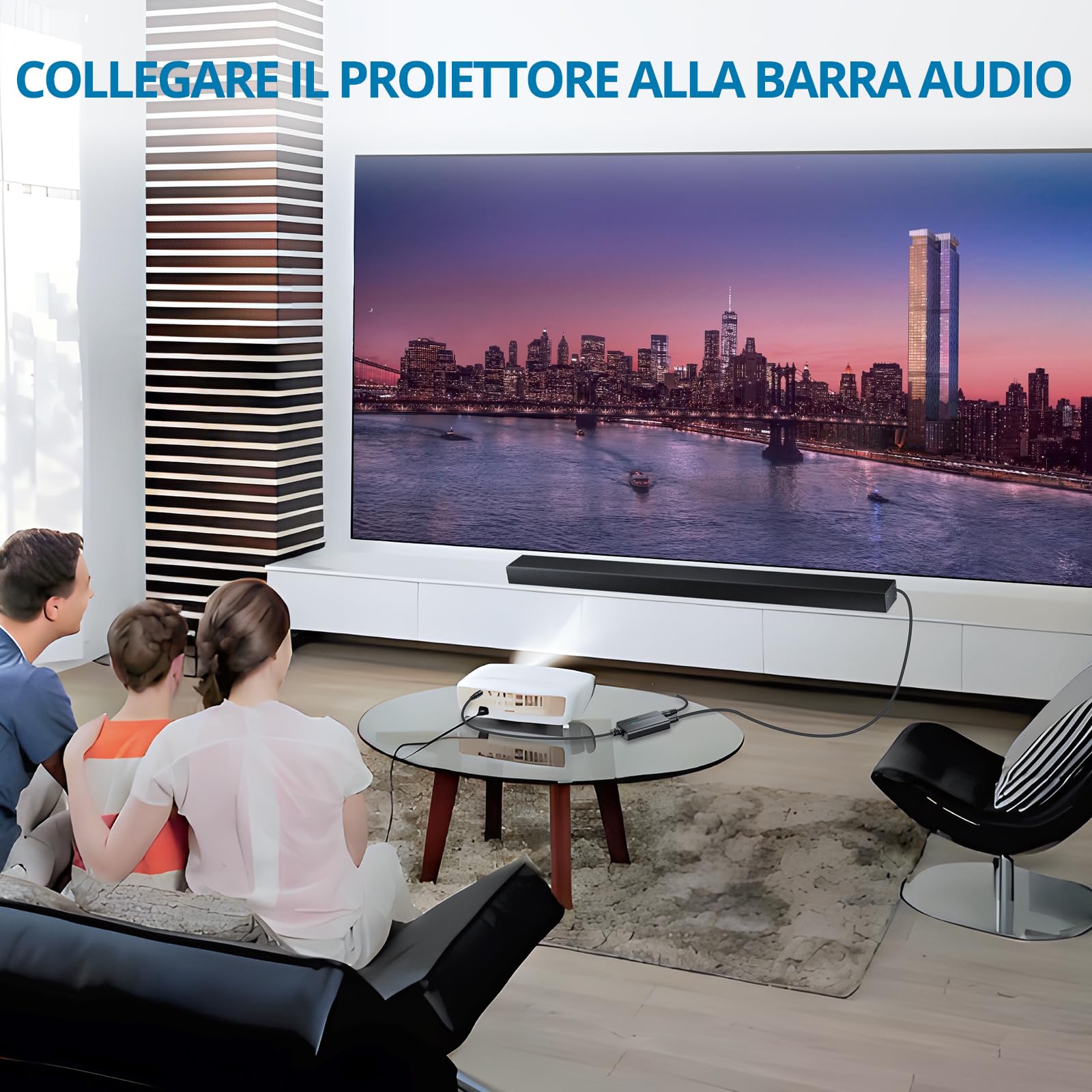 AUTOUTLET Convertitore Audio Analogico Digitale 3,5 mm a Toslink SPDIF con Cavo Audio 3,5 mm e Cavo Ottico 1m per TV Computer