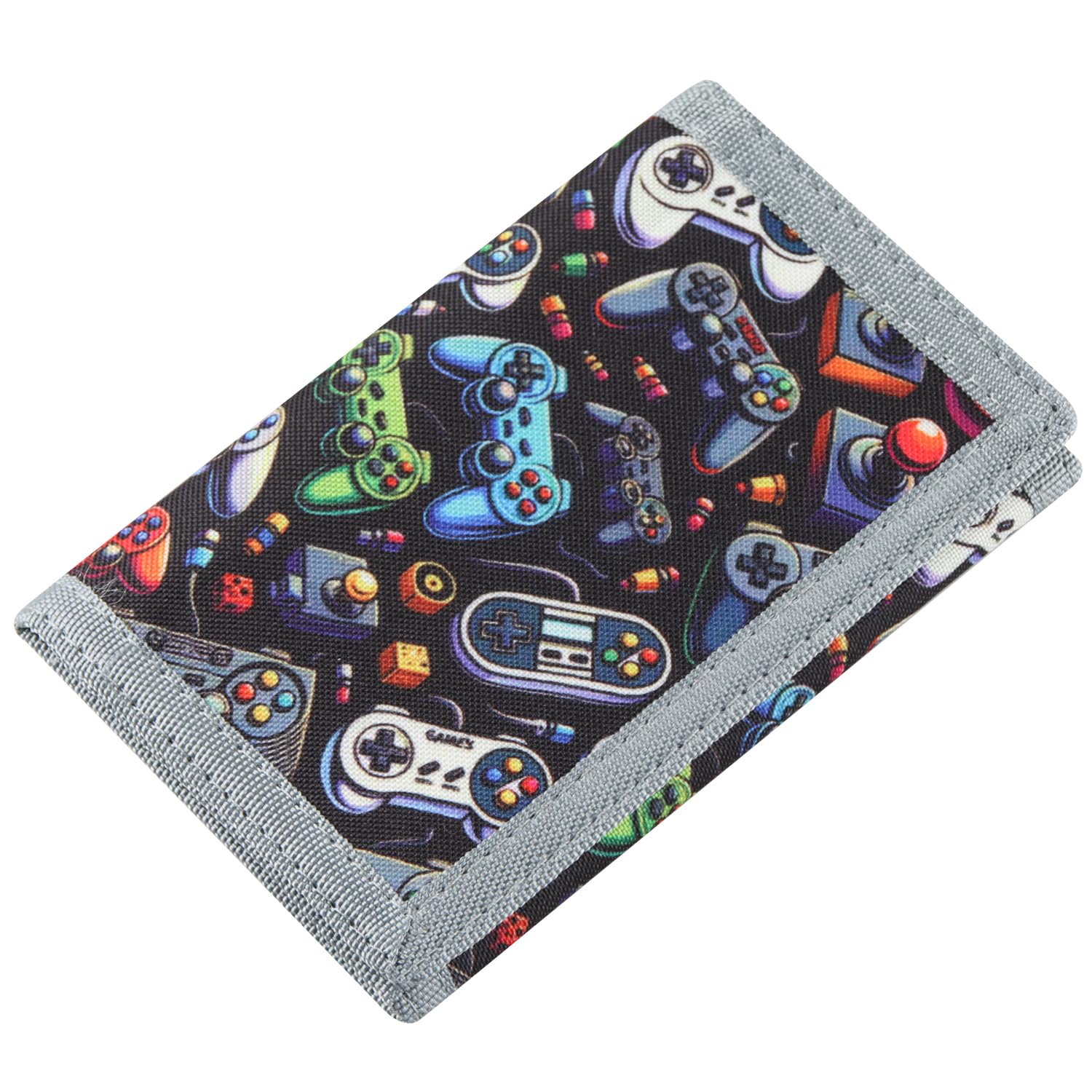 Kids Wallet for Boys &amp; Girls w/Coin Pocket, Video Game Toddler Wallet for Ages 4-12, Perfect for Christmas/Birthday Gifts