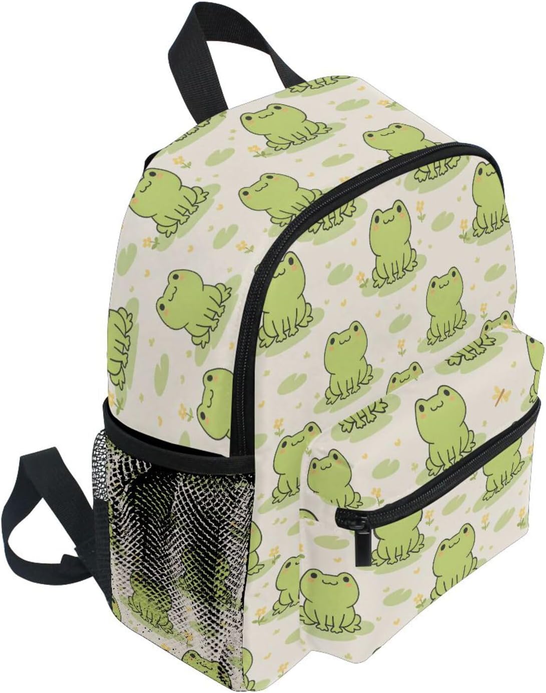 MNSRUU Toddler Backpack, Cute Frog Kids Backpack Dragonfly Small Bookbag for Girls Kawaii Mini Travel Backpack for Boys Preschool Age 3-6