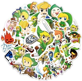 50PCS Legend of Zelda Stickers,Legend of Zelda Stickers,Teens Boys and Girls Sticker Pack Vinyl Skateboard Guitar Door Laptop Luggage Car Bike Water Bottle Birthday Party Supplies Stickers