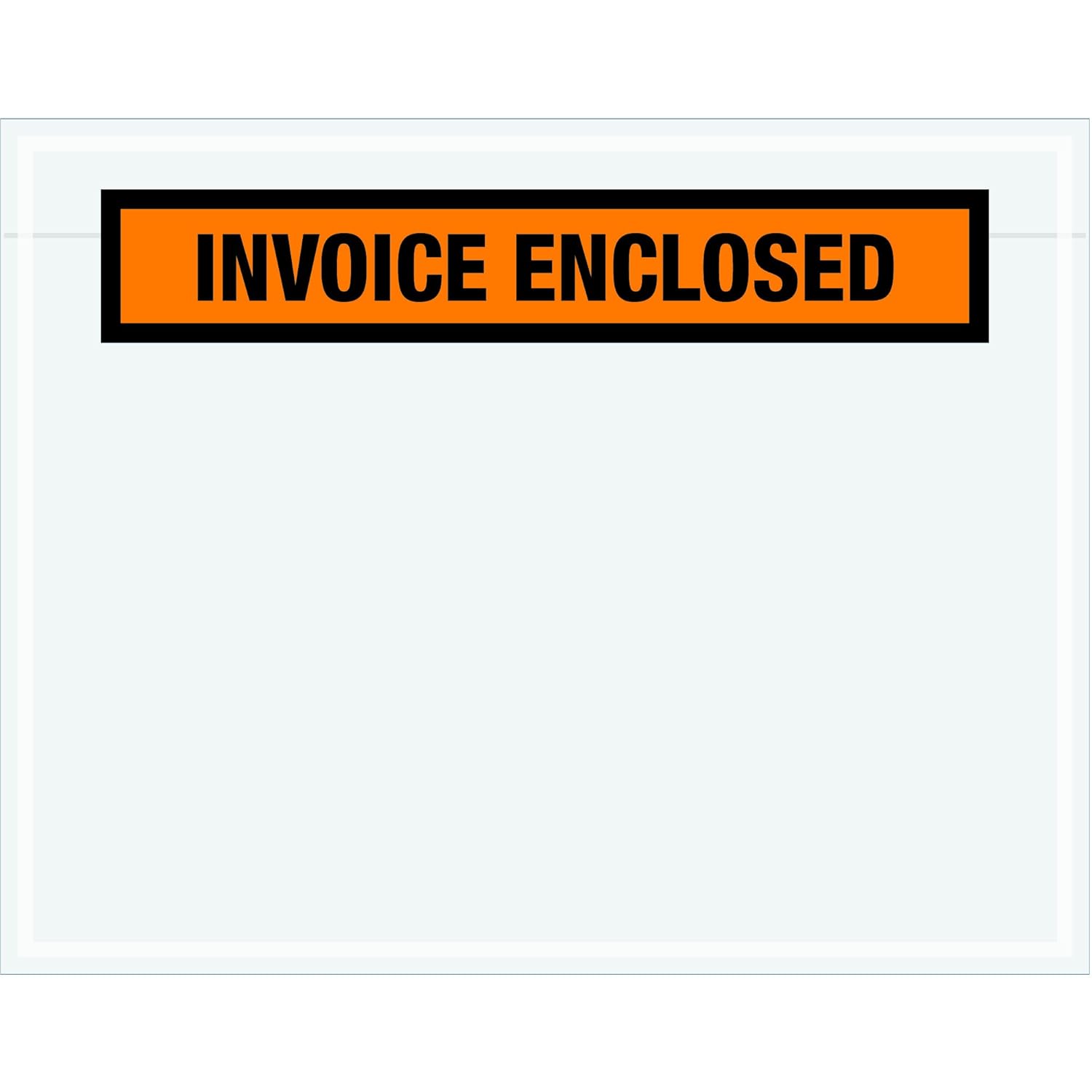 Tape Logic TLPL23 "Invoice Enclosed" Envelopes, Panel Face, 7" x 5 1/2", Orange (Pack of 1000)