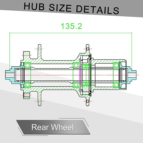 Miniatura 6 de BUCKLOS Juego de ruedas de bicicleta de montaña de 2627.529 pulgadas, ruedas MTB de cubo de carbono, frenos de disco de liberación rápida, radios