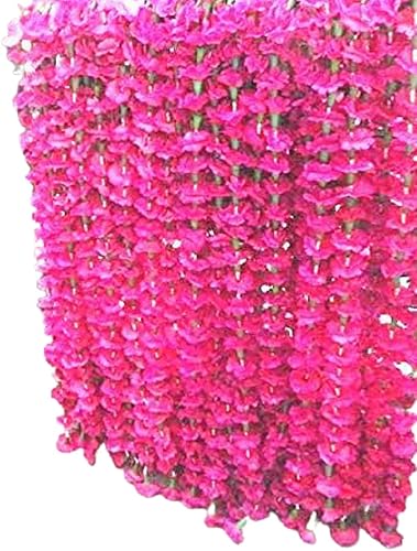 Vista 24 de 5 guirnaldas de flores artificiales de caléndula de 5 pies de largo, celebraciones, bodas indias, eventos temáticos, decoraciones, decoraciones