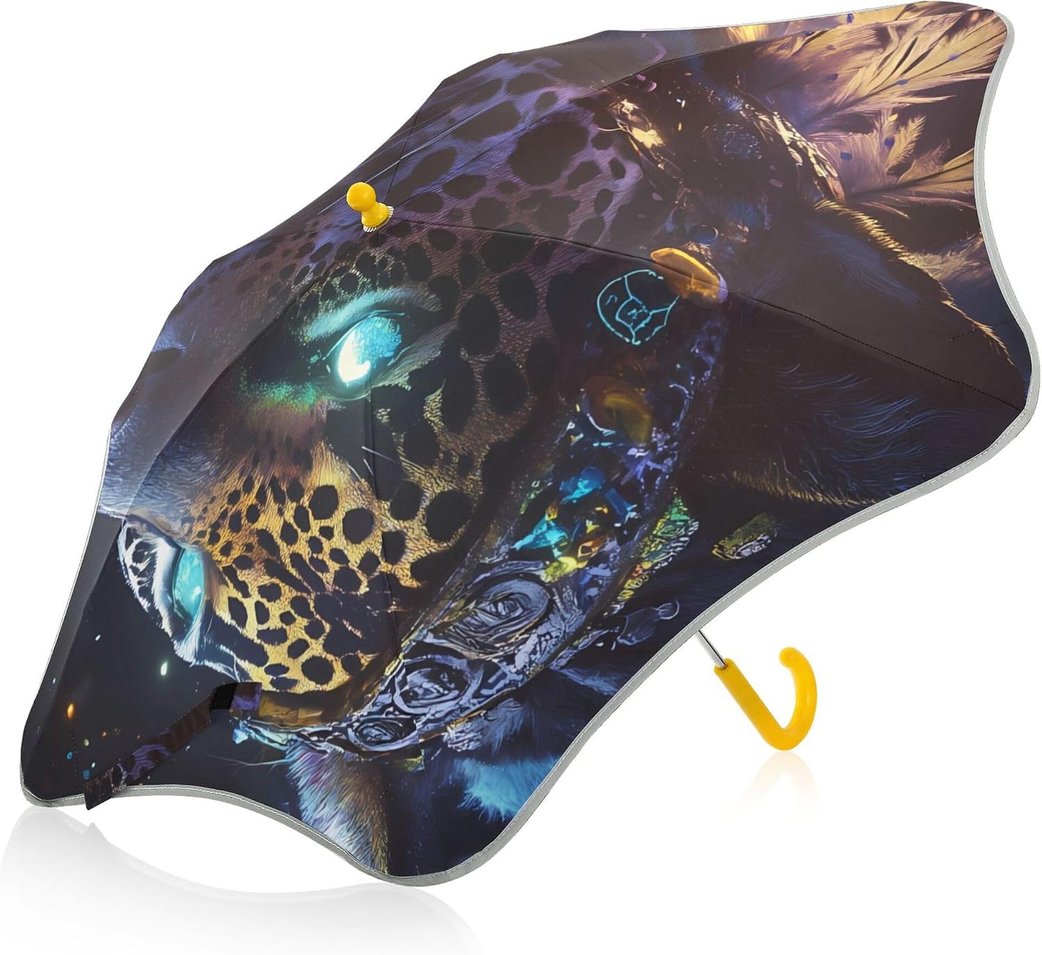 ALAZA Leopard Chief Kids Umbrella for Girls Boys Toddler Children Rain & Sun Umbrella